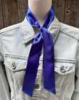 Electric Blue Western Skinny Mini Wild Rag Scarf / Cowgirl Necktie