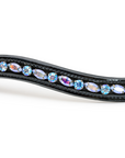 Paris Navette Crystal Patent Midline Browband - Light Sapphire Shimmer