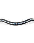 Paris Navette Crystal Patent Midline Browband - Light Sapphire Shimmer