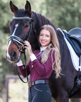 Elyse - Burgundy Long Sleeve Women's Riding Shirt