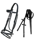 ExionPro Snap Snaffle Jumping Bridle with Rubber Reins