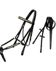 ExionPro Brass Clincher Figure 8 Bridle with Rubber Reins