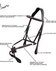 ExionPro Padded Ear Free Monocrown Crown Piece Figure 8 Bridle & Reins