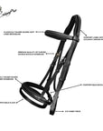 Replacement Noseband of ExionPro Pressure Relief Crown Raised Padded Jumping Bridle