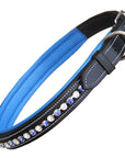 ExionPro White & Blue Bling Dog Collar