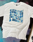 Turquoise & Money TEE or CREWNECK