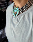 Princess Sonoran Turquoise Necklace – Emerson Thompson, Native Made, Sterling Silver