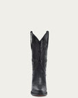 F1382 - WOMEN'S EMBORIDERY AND OVERLAY BLACK SNIP TOE COWBOY BOOT