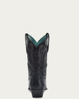 F1382 - WOMEN'S EMBORIDERY AND OVERLAY BLACK SNIP TOE COWBOY BOOT