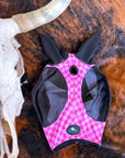 Checks Out (Pink/Pink) Fly Mask