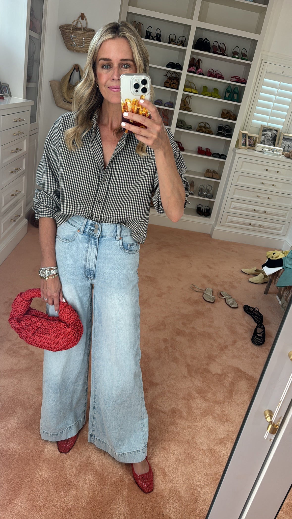 MASON'S DAUGHTER | the Cropped Boyfriend Shirt, Black & Ivory Gingham