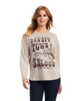 Saloon LS Top- Brown Oatmeal