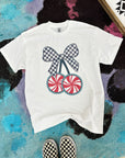 Candy Cane Bow TEE or CREWNECK