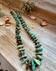 34-Inch Natural Shell & Turquoise Nugget Necklace