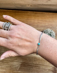 Small Cuff Bracelet - Kingman Turquoise & Sterling Silver