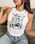 Western Collage Cropped Tank
