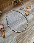 White Buffalo Torpedo choker Sterling Silver Pearls