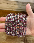 Torpedo choker Sterling Silver Pearls and Purple Spiny