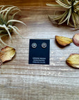 Mini Sterling Silver Stud Earrings – Detailed Design