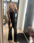 Black Denim Glam Jumpsuit