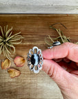 White Buffalo Flower Ring – Native Made Sterling Silver (Sizes 6.5 & 7.5)