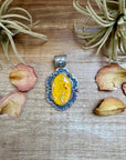 Bumblebee Jasper Pendant – Sterling Silver, Bright Yellow
