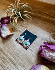 Eagle Bird Dangle Earrings with Kingman Turquoise
