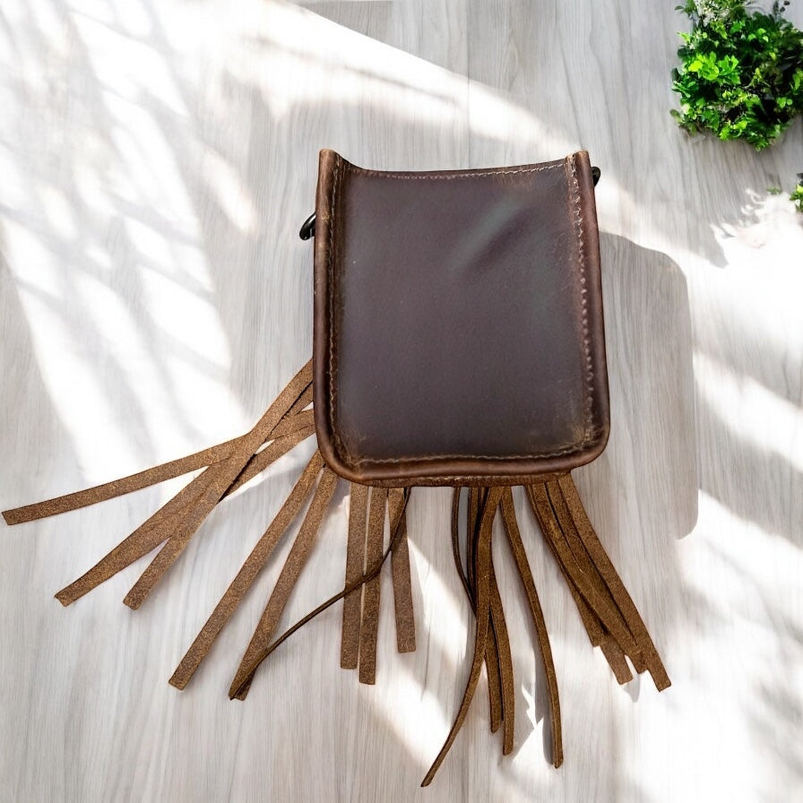 Rosita cowhide & tooled crossbody bag- kids