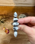Long Ring - Size 8 1/2 - White Buffalo Ring & sterling silver