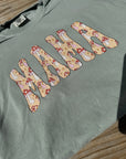 Mushroom mama print bay comfort color tee