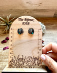 Cowboy Hat Stud Earrings with Kingman Turquoise