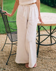 MASON'S DAUGHTER | Ella Scallop Pant, White Linen