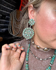 Cluster Dangle Earrings – Kingman Turquoise & Sterling Silver