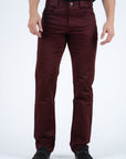 Slade Men's Burgundy Relaxed Fit Stretch Pants