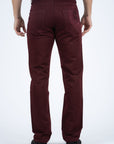 Slade Men's Burgundy Relaxed Fit Stretch Pants