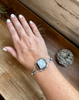 Cuff Bracelet- White Buffalo and Sterling silver