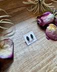 Mini Inlay Earrings – Kingman Turquoise – Sterling Silver – Zuni Made