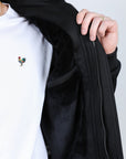 Mens Fur Lined Sherpa Hooded Jacket - Black