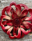 Hand Painted Leather Flowers - Lotus