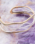 Fresh Two Toned Sterling Silver and Bronze Cuff Bracelet