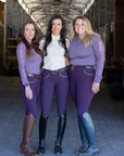 Evolution Full Seat Breeches - Dark Plum - MID WAIST