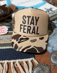 Stay Feral Camo Trucker Hat