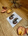 Stamped Sterling Silver Concho Stud Earrings – Post Back
