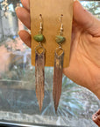 Turquoise earrings chic dangle - real turquoise