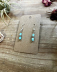 Mini Turquoise magnesite dangle earrings