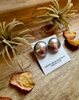 Large 30mm Sterling Silver Saucer Pearl Stud Earrings – USA Made
