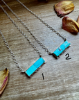 20-InchSterling Silver & Kingman Bar Turquoise Necklace –