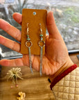 Chic dangle earrings with Sterling silver pearls and turquoise