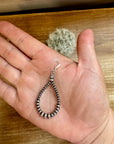 Smaller Sterling SAUCER Silver Pearls earrings teardrop