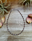 14-Inch Sterling Silver Torpedo & Spiny Oyster Heishi Choker
